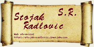 Stojak Radlović vizit kartica